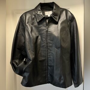 Worthington VTG 90s Black Vegan Leather Jacket